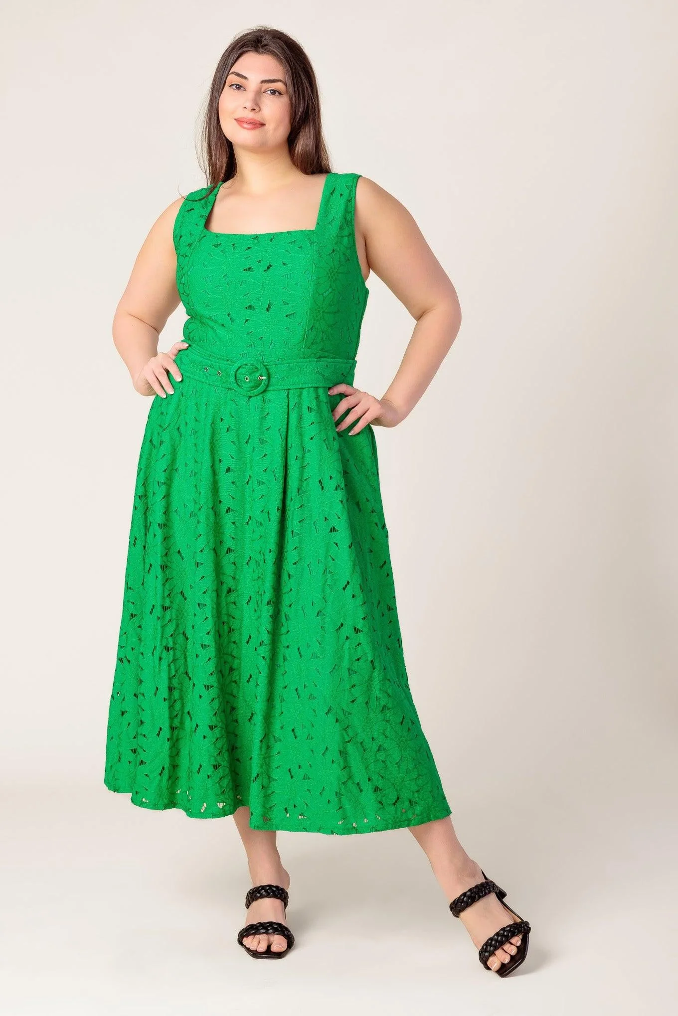 Daffodils & Daydreams Woven Lace Midi Dress - Image 19