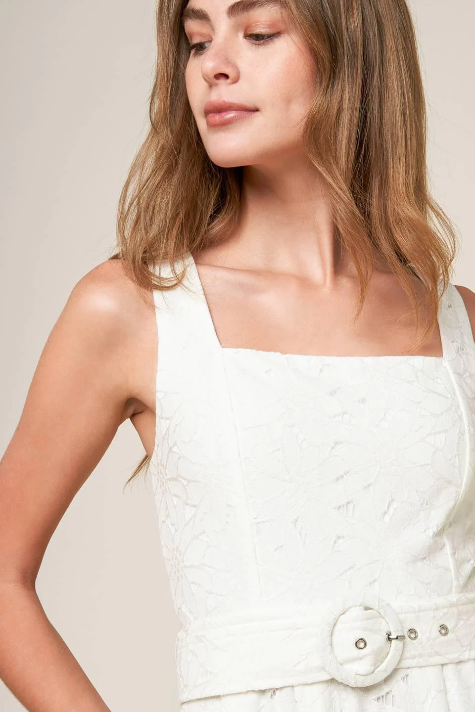 Daffodils & Daydreams Woven Lace Midi Dress - Image 6