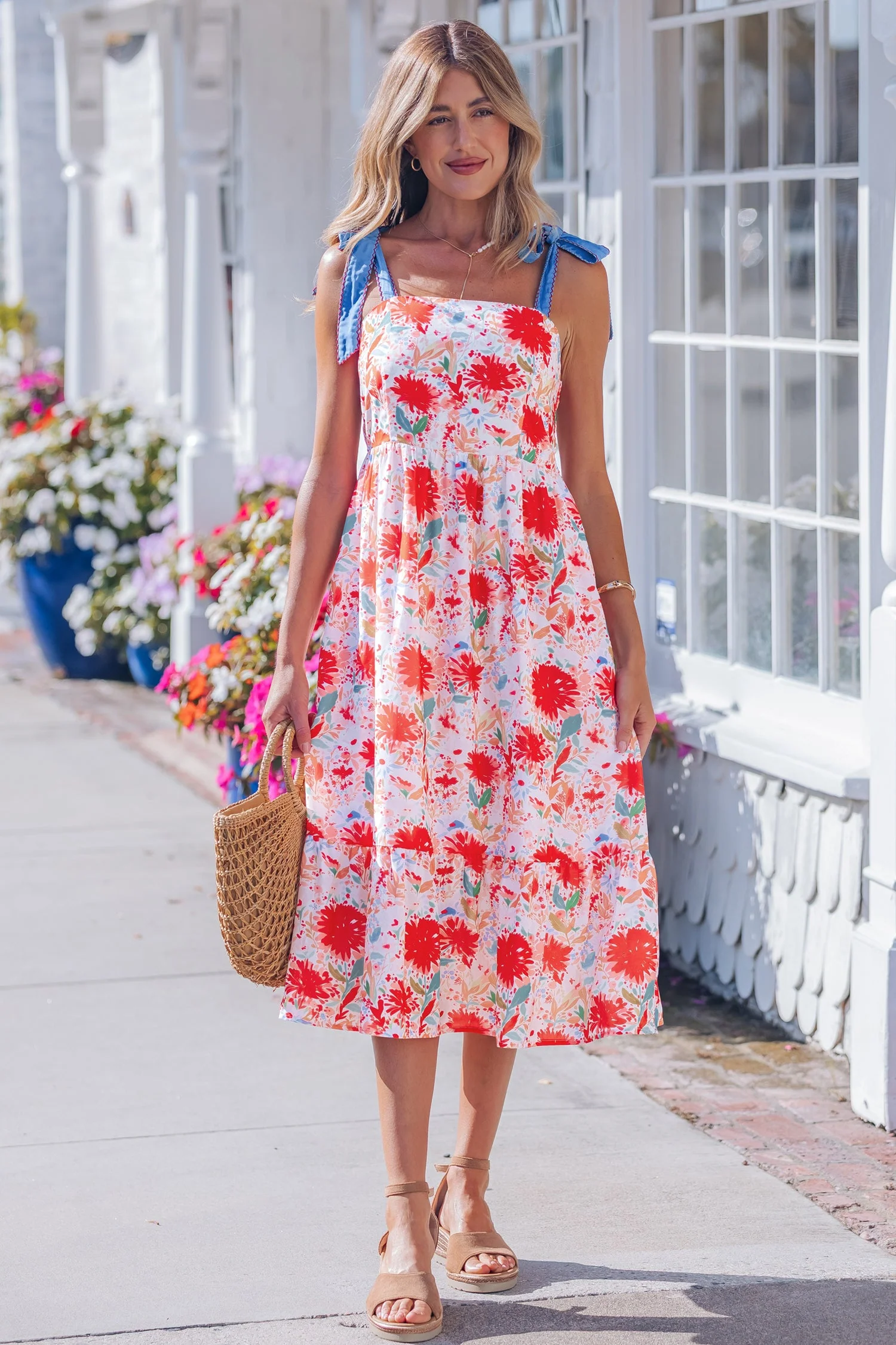 Threaded Pear Dahlia Straps High Waist Dress - Image 4