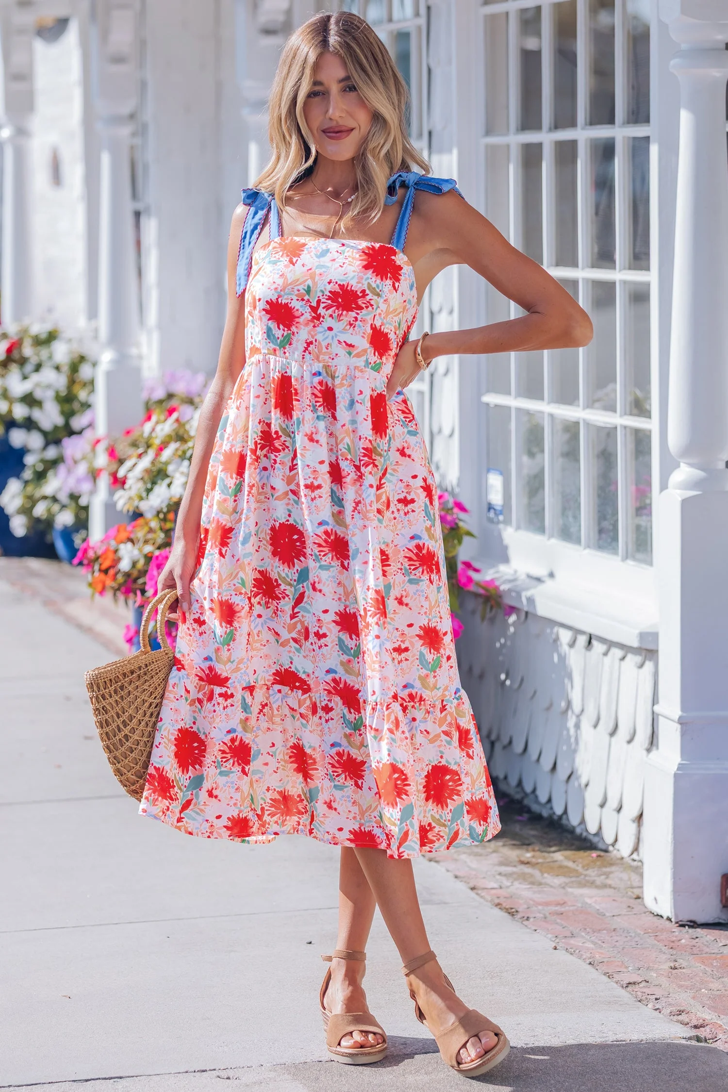 Threaded Pear Dahlia Straps High Waist Dress - Image 6