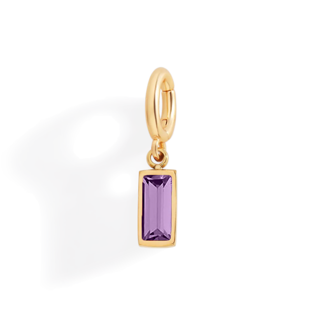 Mint & Lily Dainty Baguette Birthstone Charm - Image 63