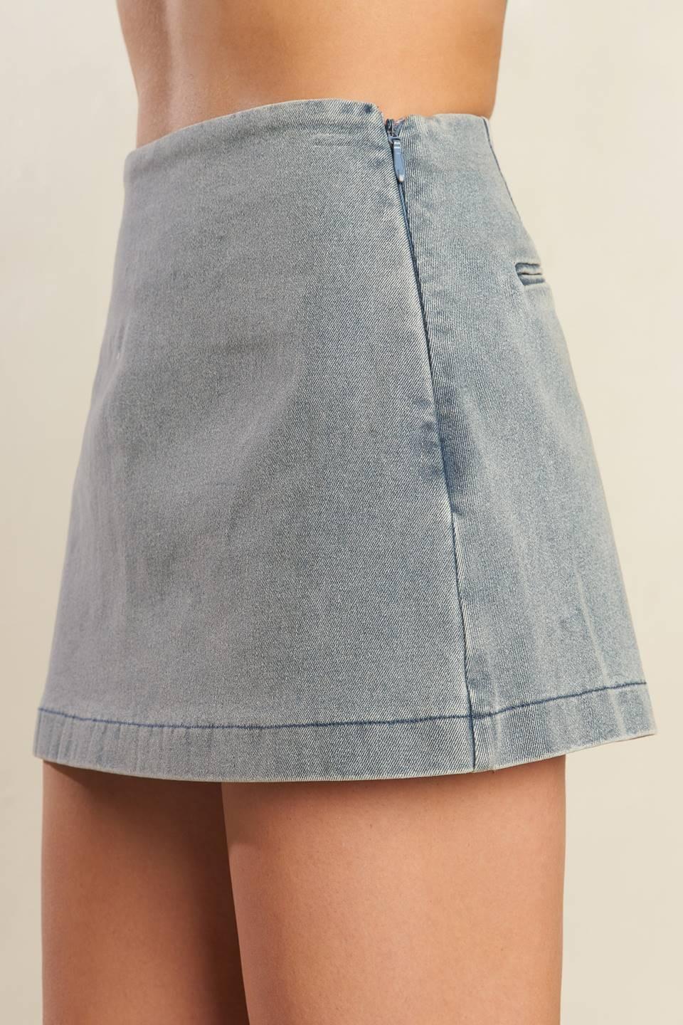 Daisy Date Denim Skort - Image 4