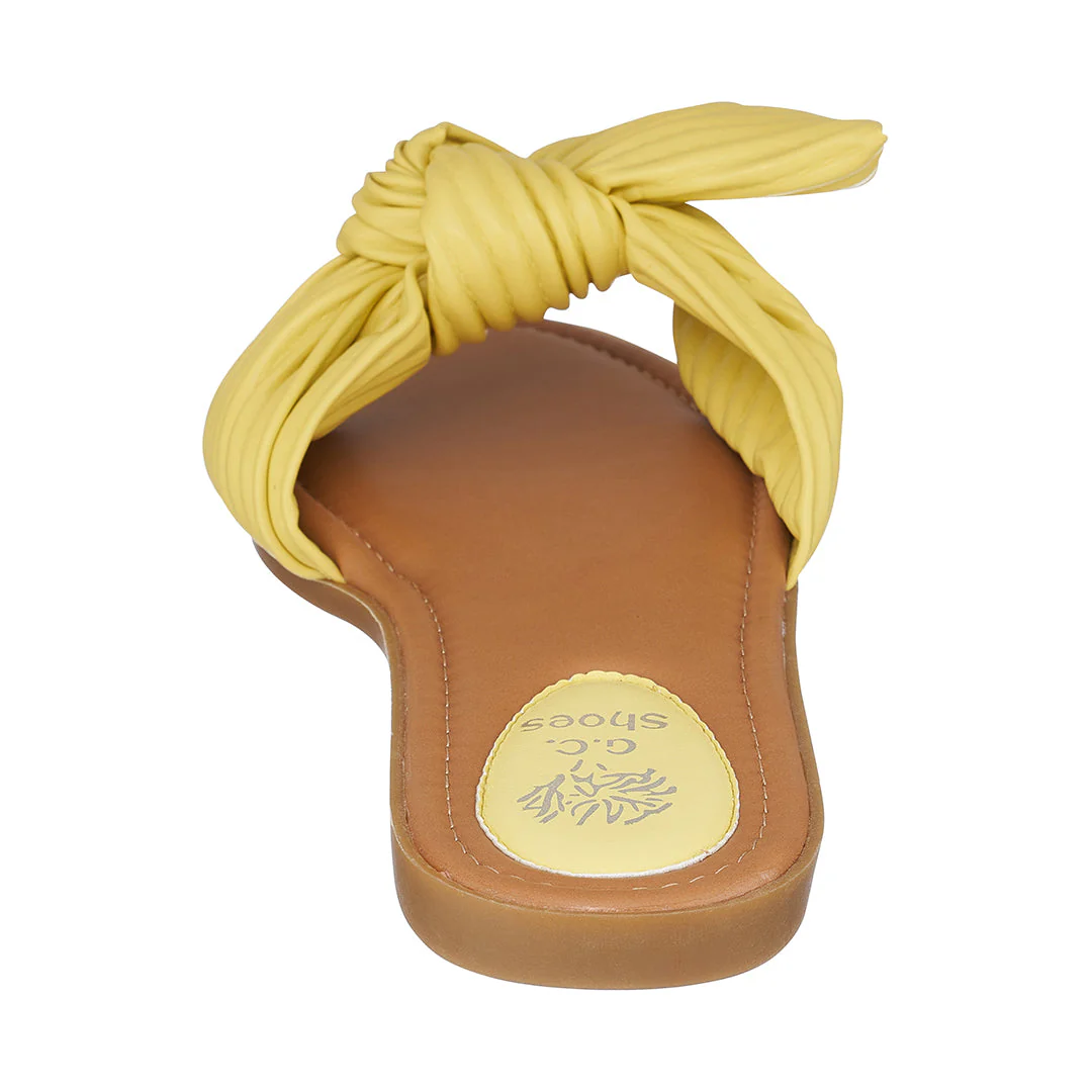 Dani Yellow Flat Sandals - Image 3