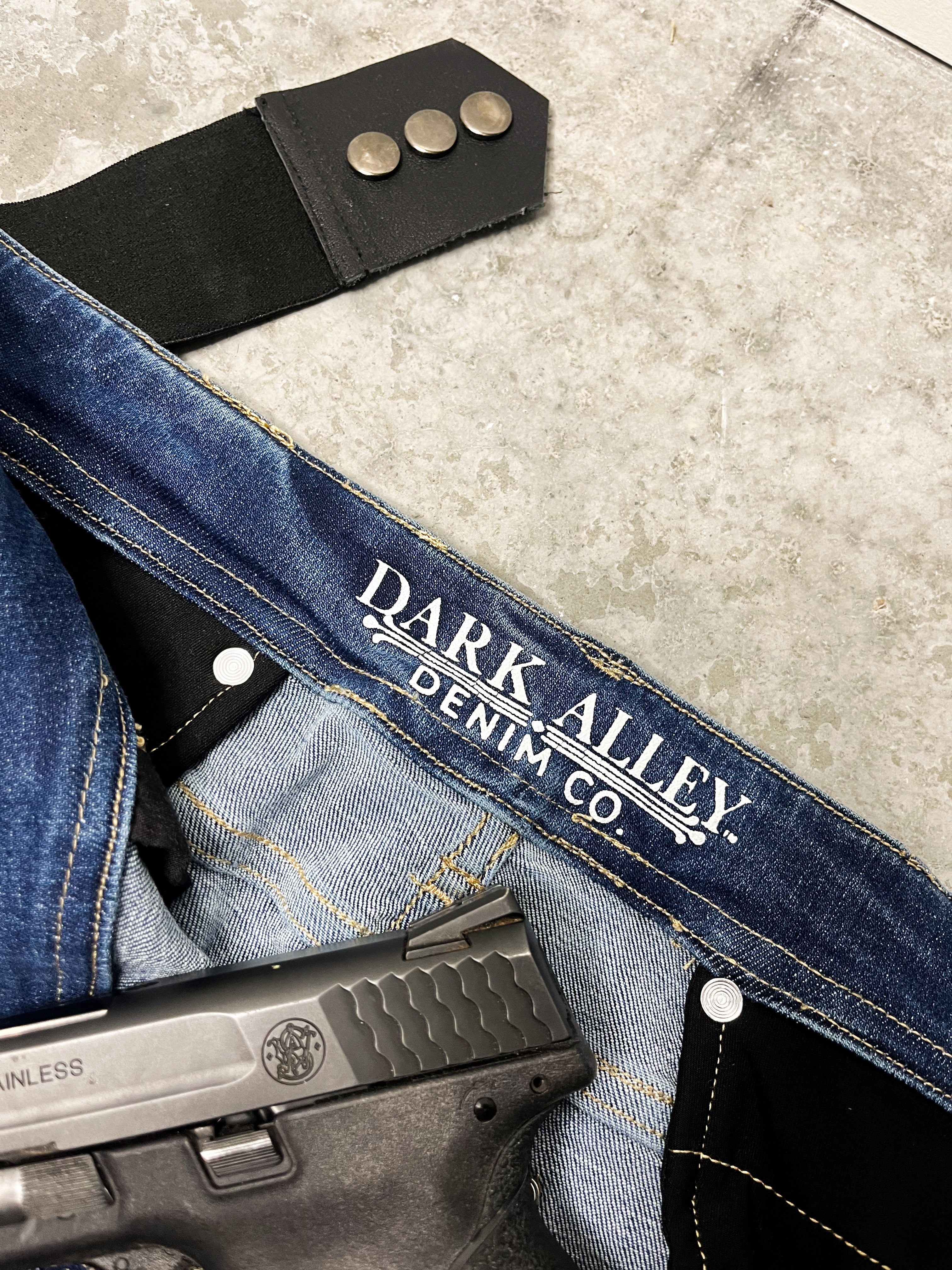 Dark Alley CCW Skinny Dark Jeans - Image 2