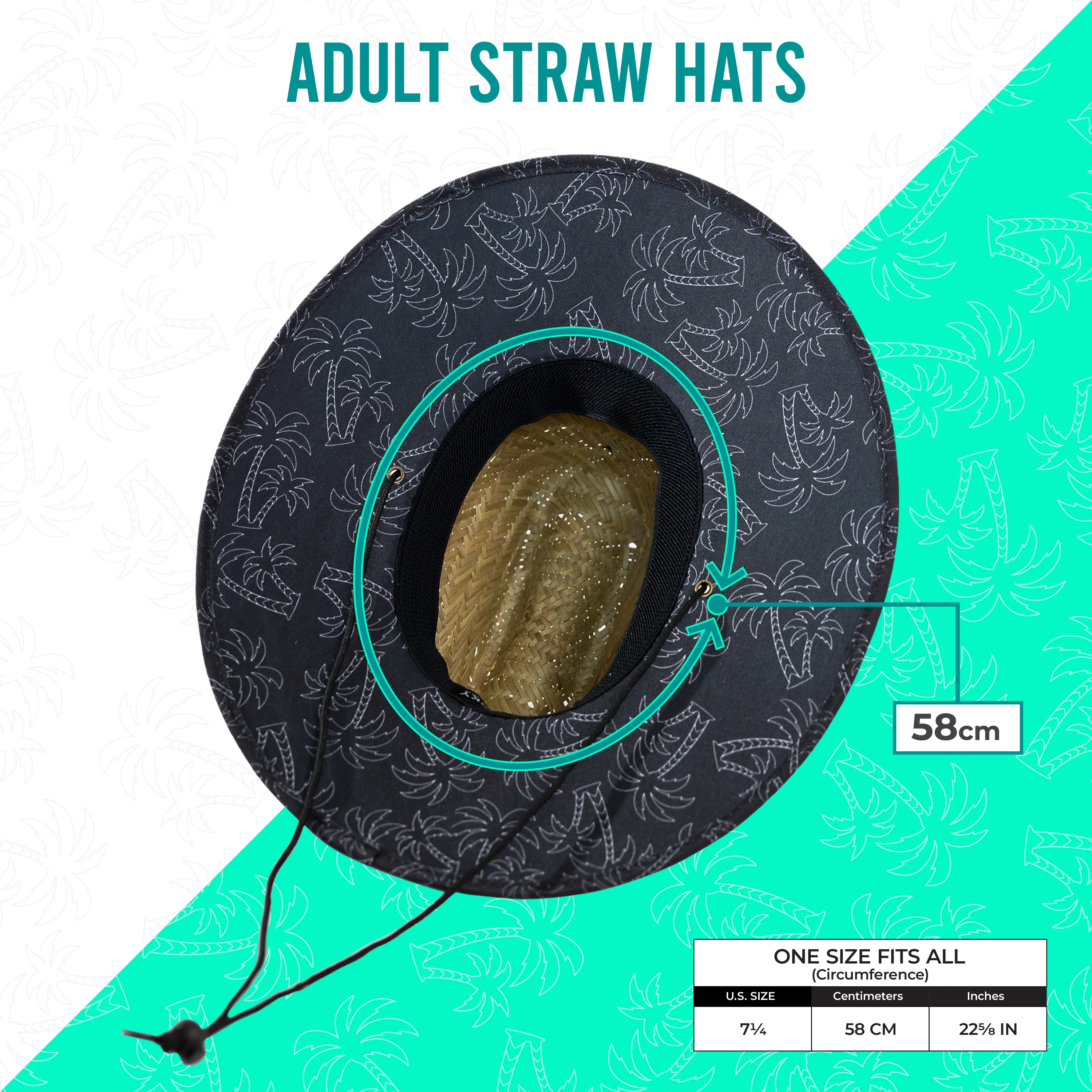 Dark Palms Straw Hat - Image 9