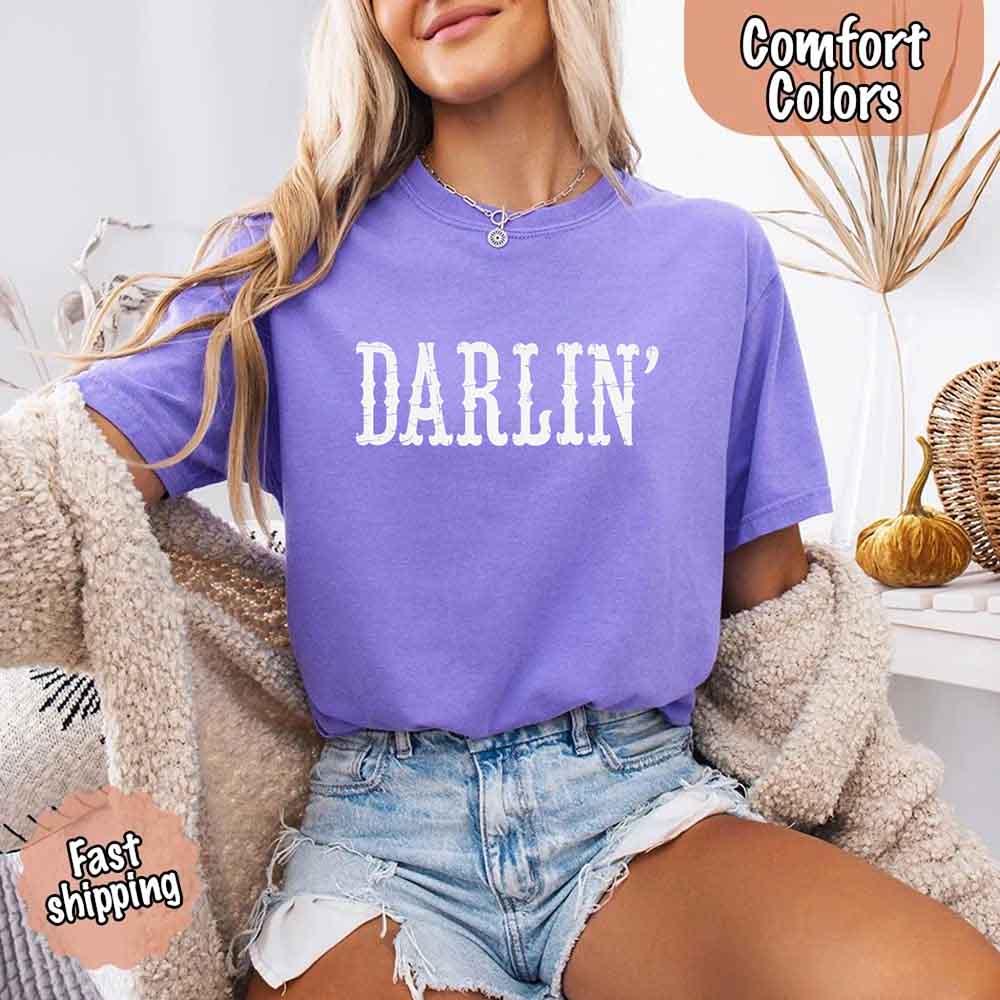 Darlin’ Comfort Colors Tee – Cute Country Girl Shirt, Western Cowgirl Style - Image 10