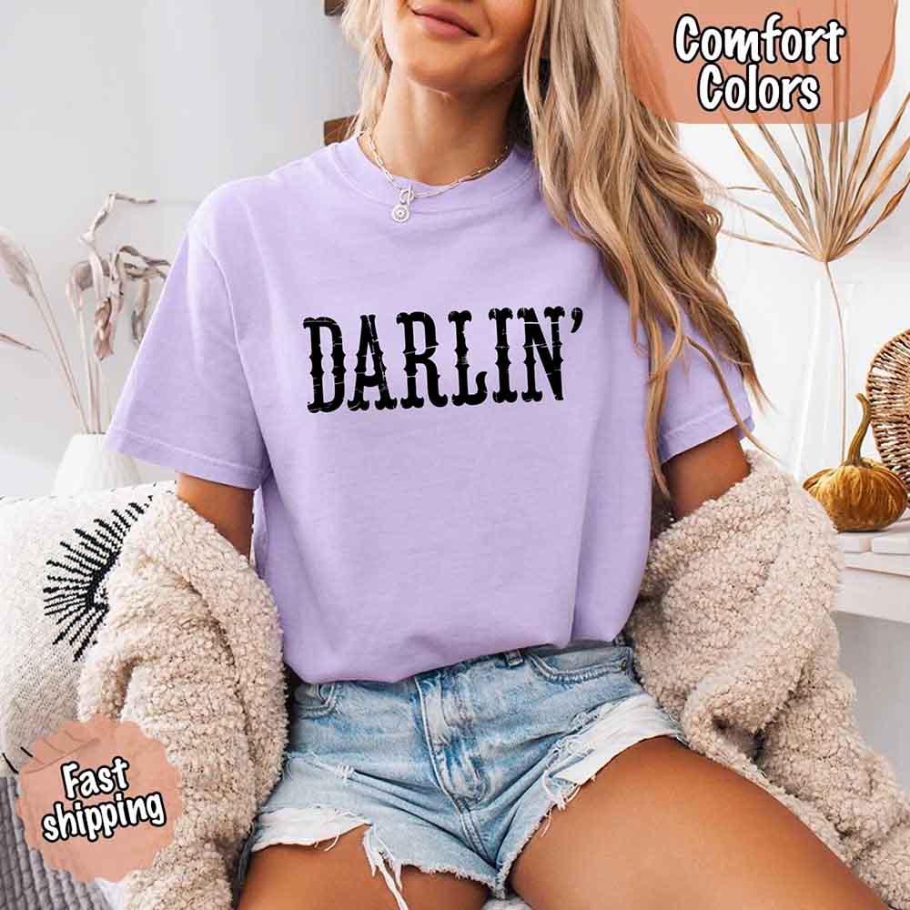 Darlin’ Comfort Colors Tee – Cute Country Girl Shirt, Western Cowgirl Style - Image 14