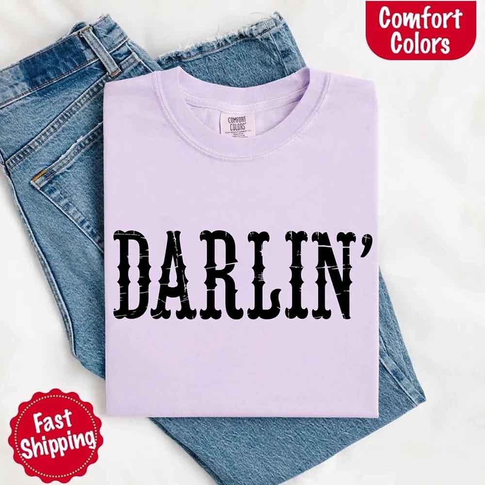 Darlin’ Comfort Colors Tee – Cute Country Girl Shirt, Western Cowgirl Style - Image 15