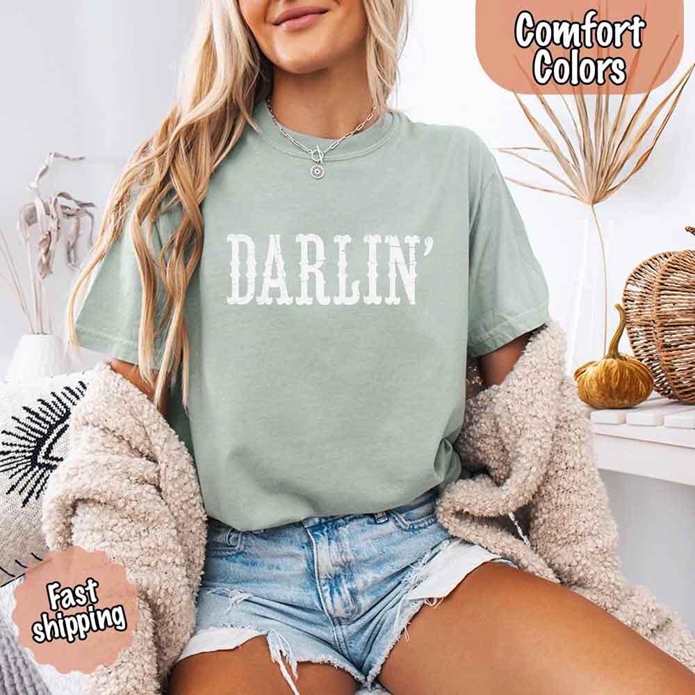 Darlin’ Comfort Colors Tee – Cute Country Girl Shirt, Western Cowgirl Style - Image 16