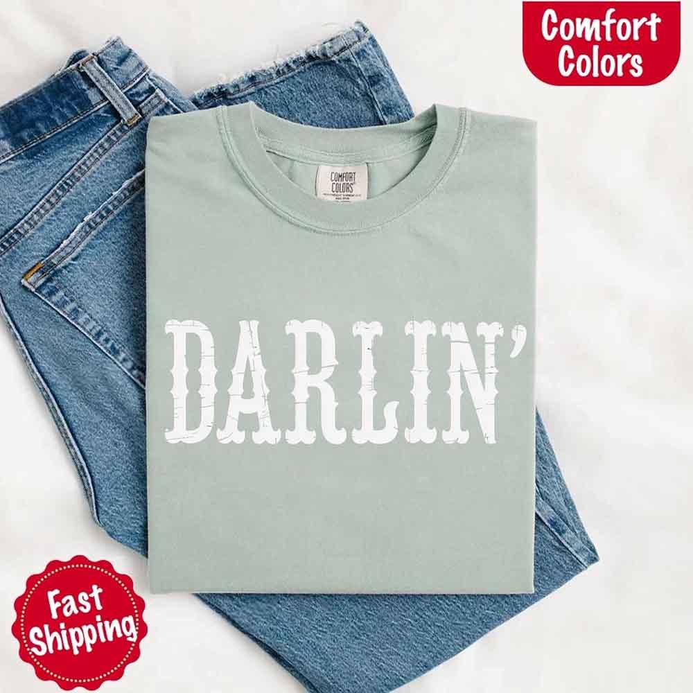 Darlin’ Comfort Colors Tee – Cute Country Girl Shirt, Western Cowgirl Style - Image 17