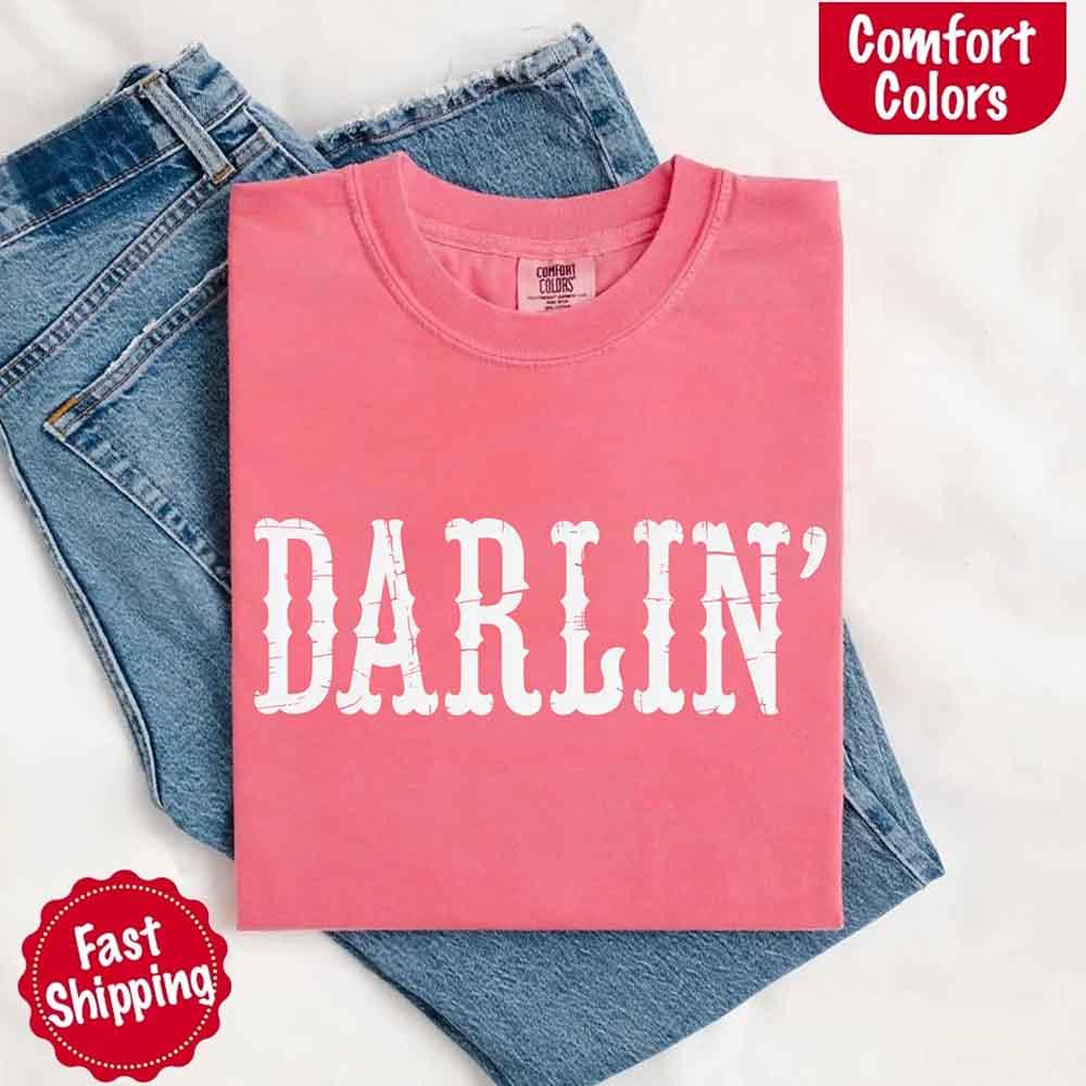 Darlin’ Comfort Colors Tee – Cute Country Girl Shirt, Western Cowgirl Style - Image 19