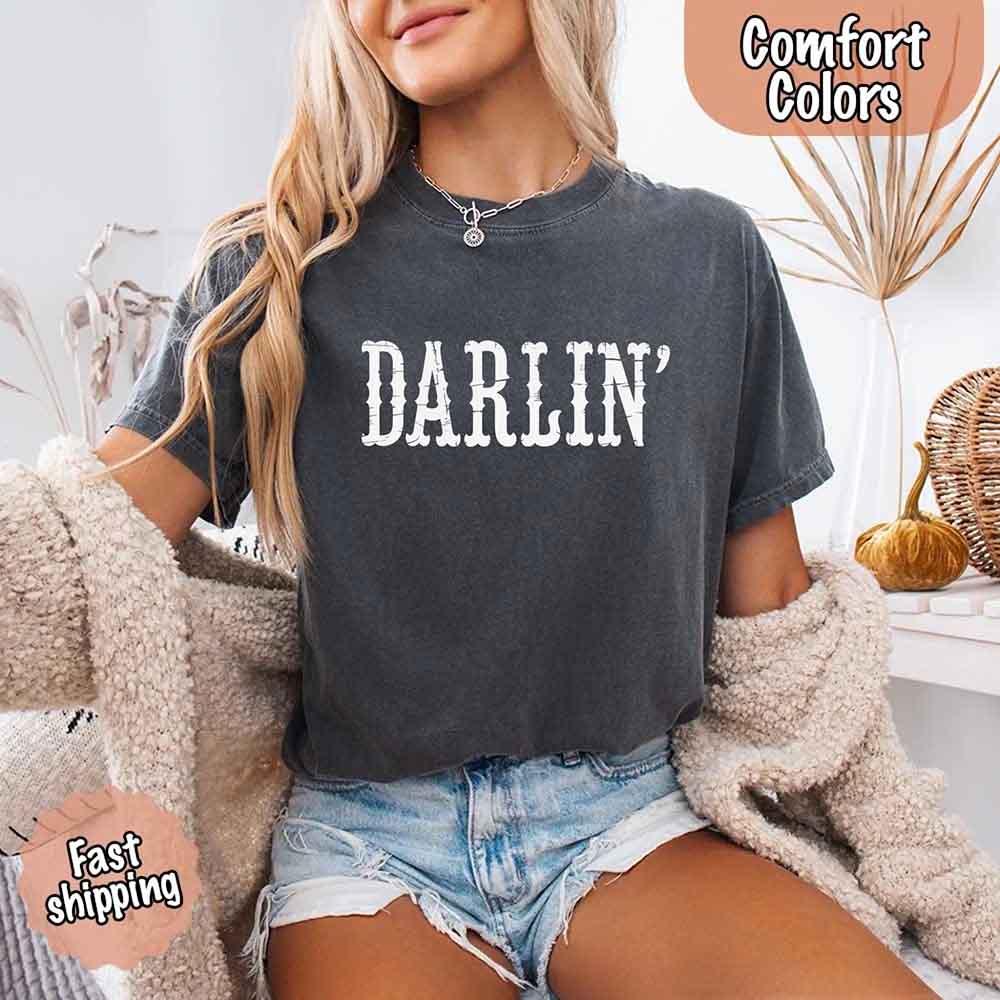 Darlin’ Comfort Colors Tee – Cute Country Girl Shirt, Western Cowgirl Style - Image 20