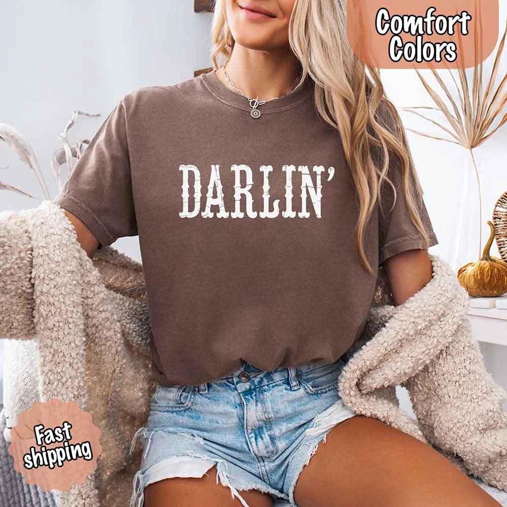 Darlin’ Comfort Colors Tee – Cute Country Girl Shirt, Western Cowgirl Style - Image 22