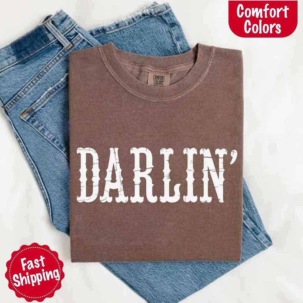 Darlin’ Comfort Colors Tee – Cute Country Girl Shirt, Western Cowgirl Style - Image 23