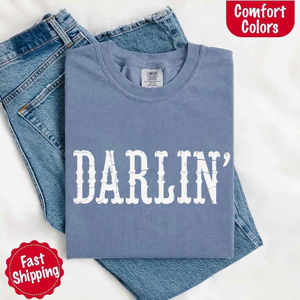 Darlin’ Comfort Colors Tee – Cute Country Girl Shirt, Western Cowgirl Style - Image 26