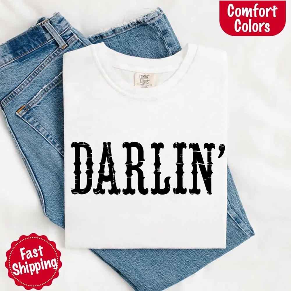 Darlin’ Comfort Colors Tee – Cute Country Girl Shirt, Western Cowgirl Style - Image 29