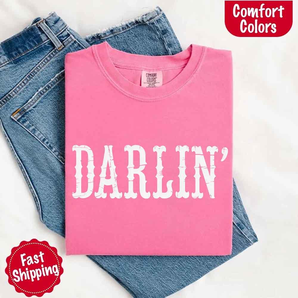 Darlin’ Comfort Colors Tee – Cute Country Girl Shirt, Western Cowgirl Style - Image 4