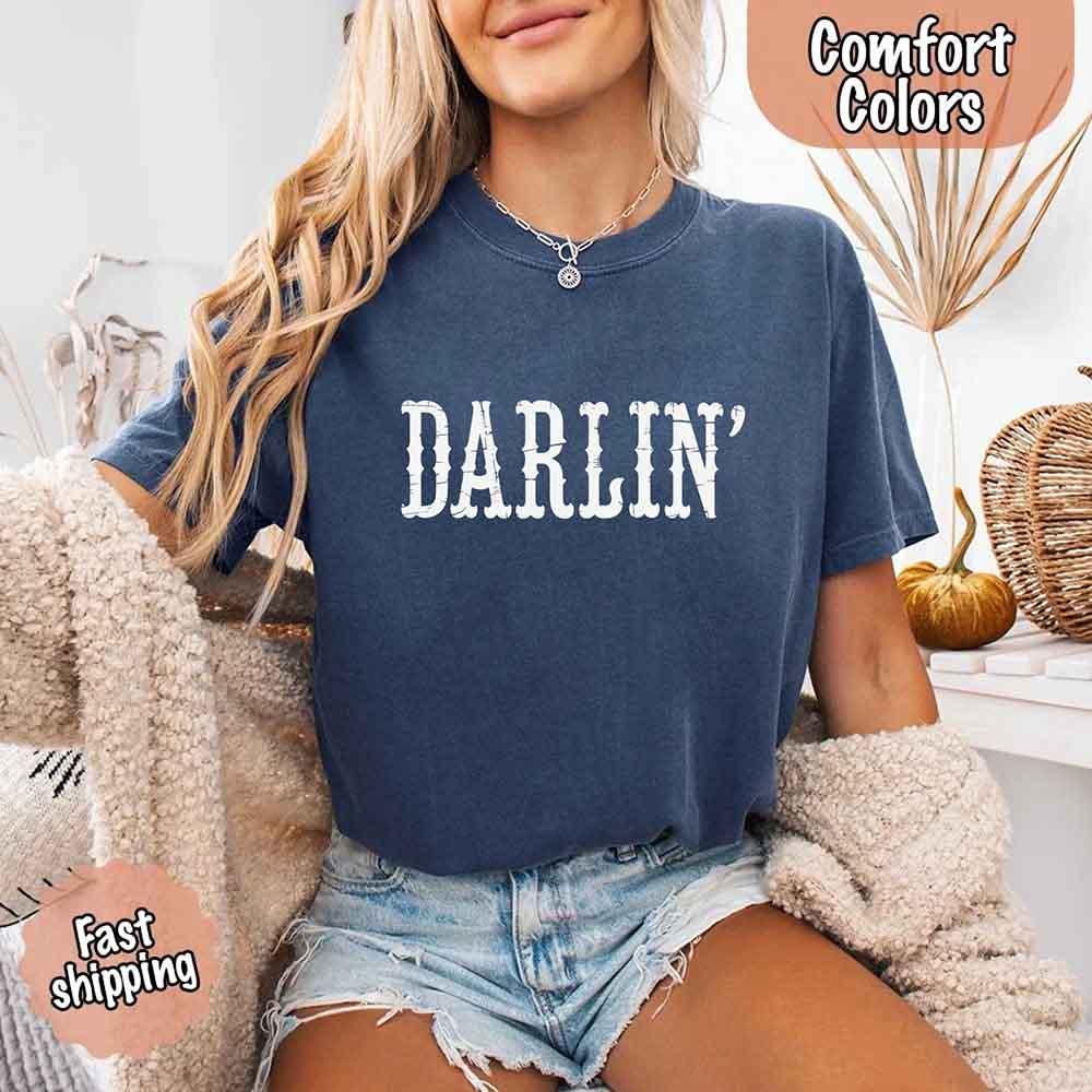 Darlin’ Comfort Colors Tee – Cute Country Girl Shirt, Western Cowgirl Style - Image 6