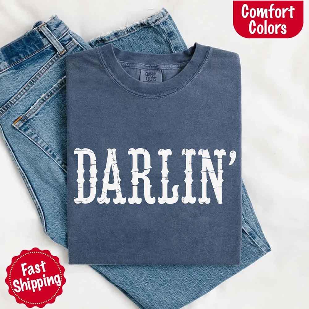 Darlin’ Comfort Colors Tee – Cute Country Girl Shirt, Western Cowgirl Style - Image 7