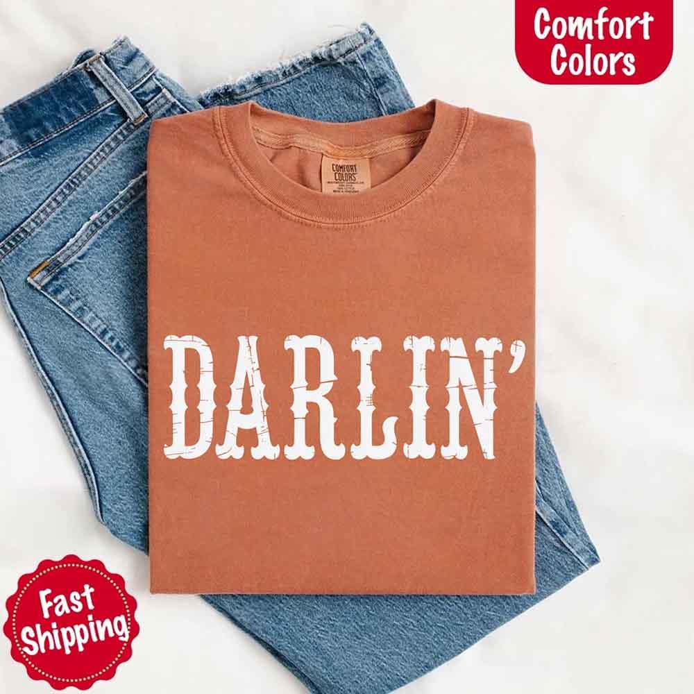 Darlin’ Comfort Colors Tee – Cute Country Girl Shirt, Western Cowgirl Style - Image 9