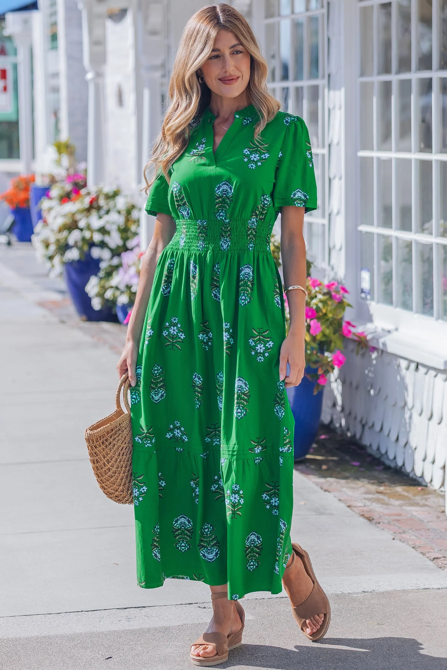Threaded Pear Davina Ruffle Hem Maxi Dress - Image 5