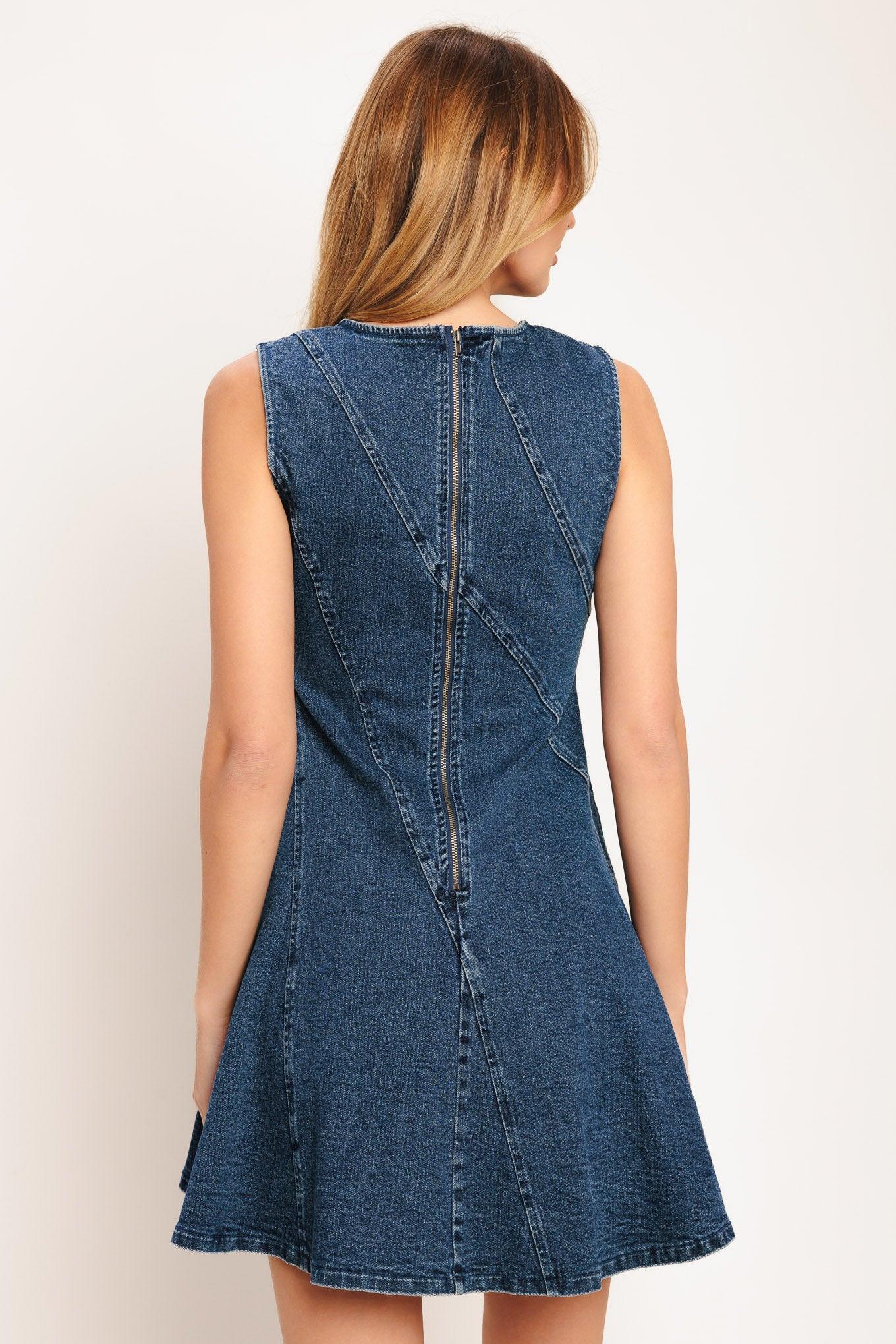 Day to Night Denim Mini Dress - Image 4