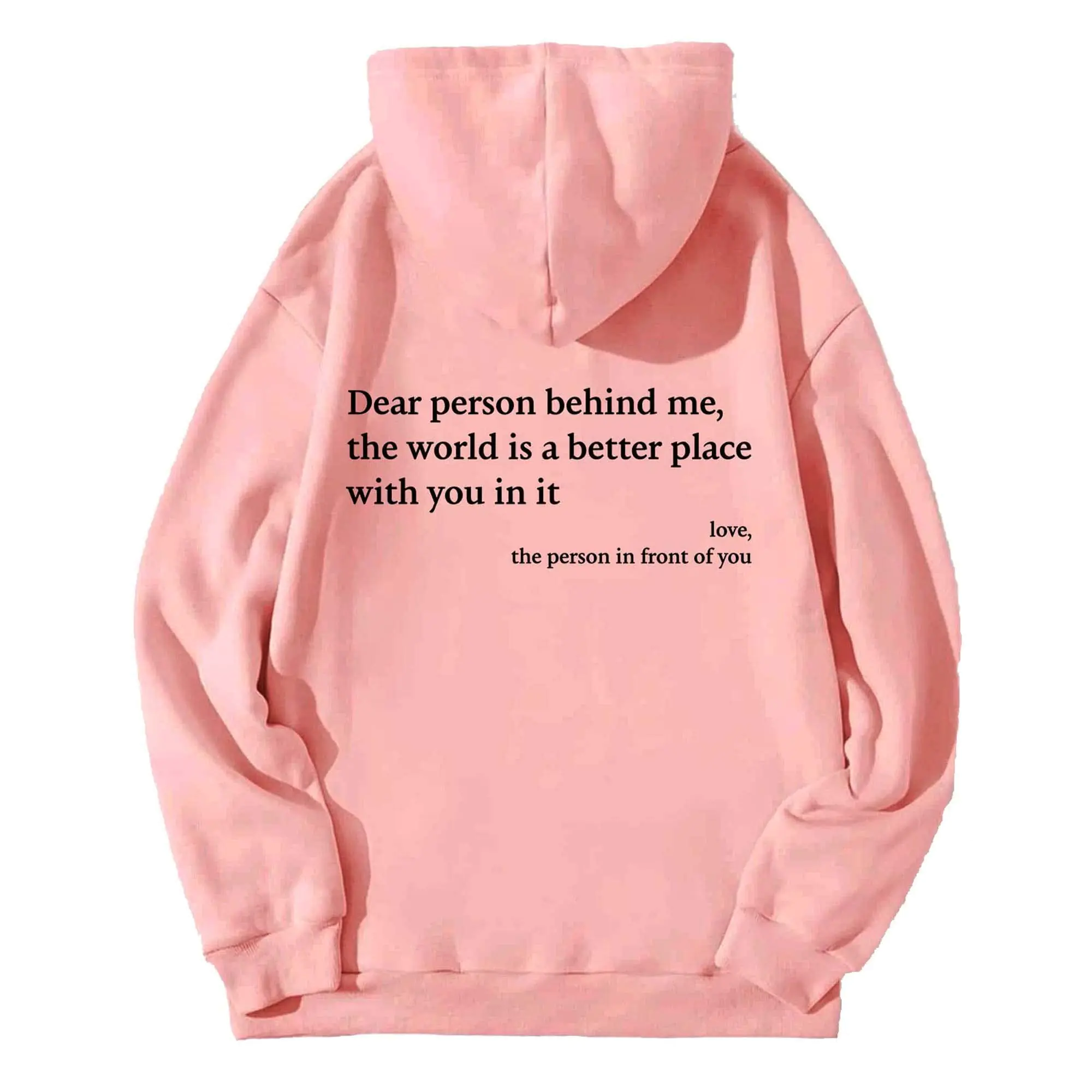 Dear Person Behind Me Sweatshirt Hoodie Long Sleeve Personalized Shirt Dear Person Behind Me Hoodie Funny Hoodies For Women X-Large Pink - Image 2