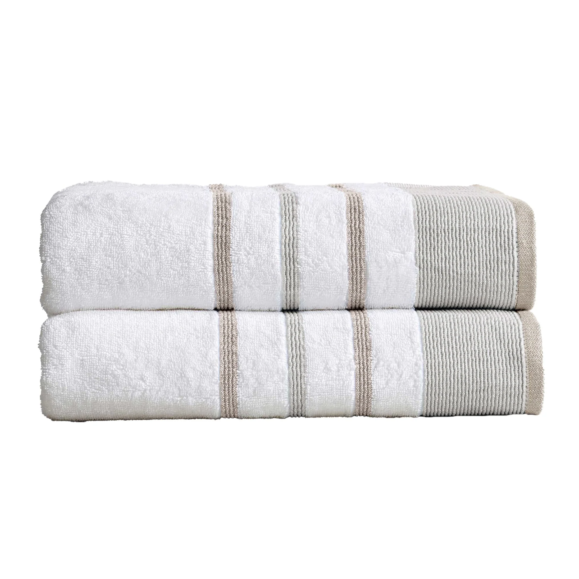 Decorative Cotton Stripe Bath Towel Set - Noelle Collection - Image 28