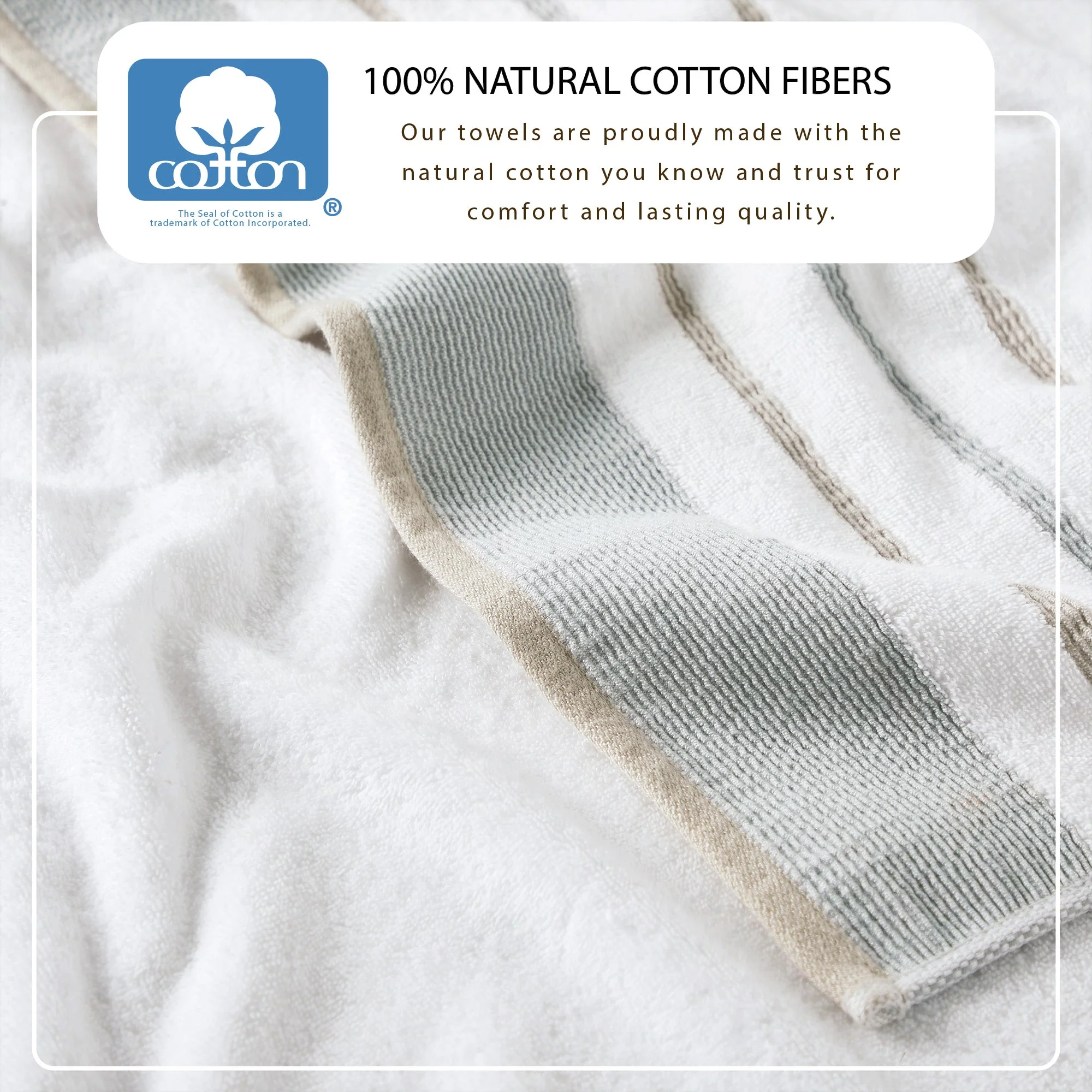 Decorative Cotton Stripe Bath Towel Set - Noelle Collection - Image 35