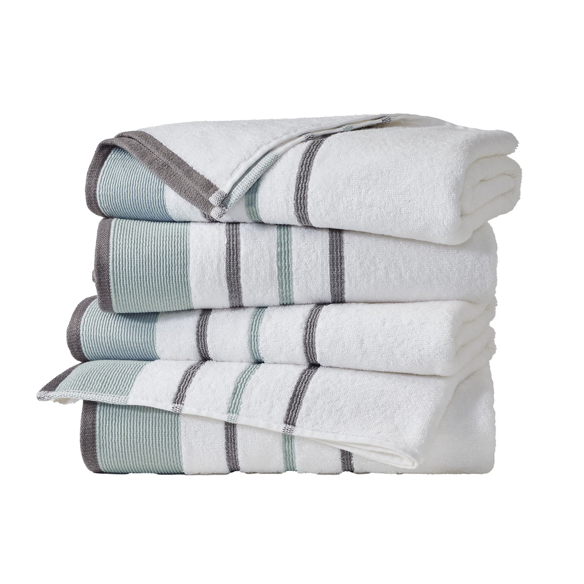 Decorative Cotton Stripe Bath Towel Set - Noelle Collection - Image 62
