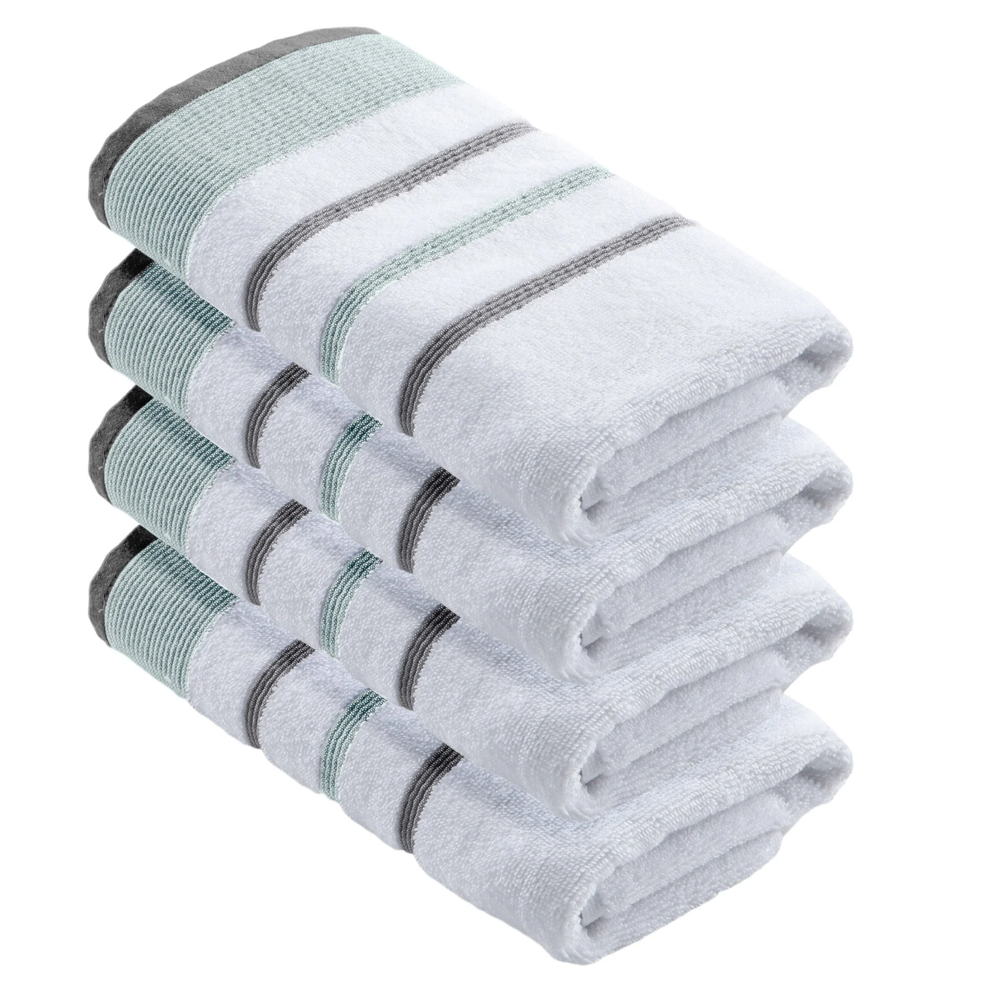 Decorative Cotton Stripe Bath Towel Set - Noelle Collection - Image 63