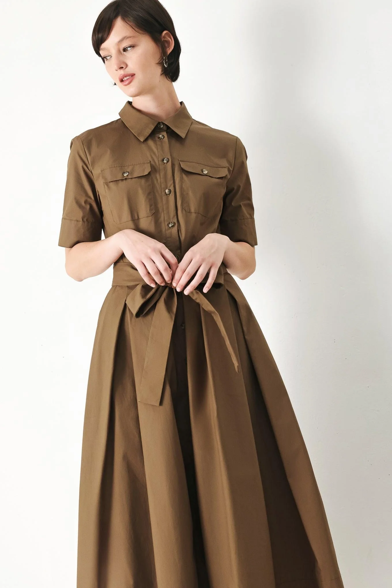 Desert Icon Woven Midi Shirt Dress - Image 11
