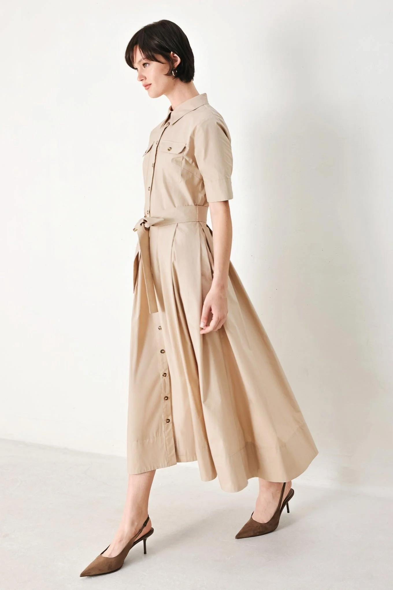 Desert Icon Woven Midi Shirt Dress - Image 6