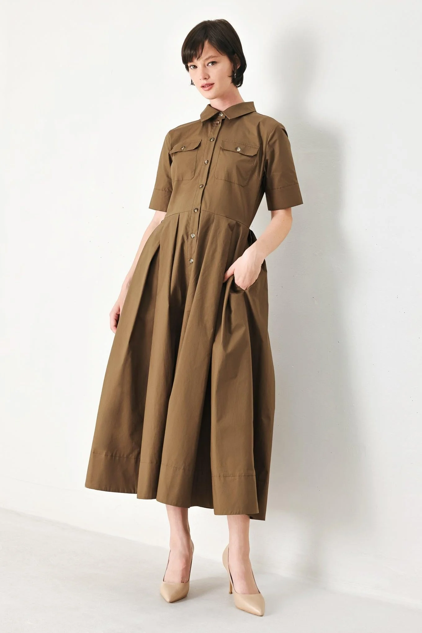 Desert Icon Woven Midi Shirt Dress - Image 9