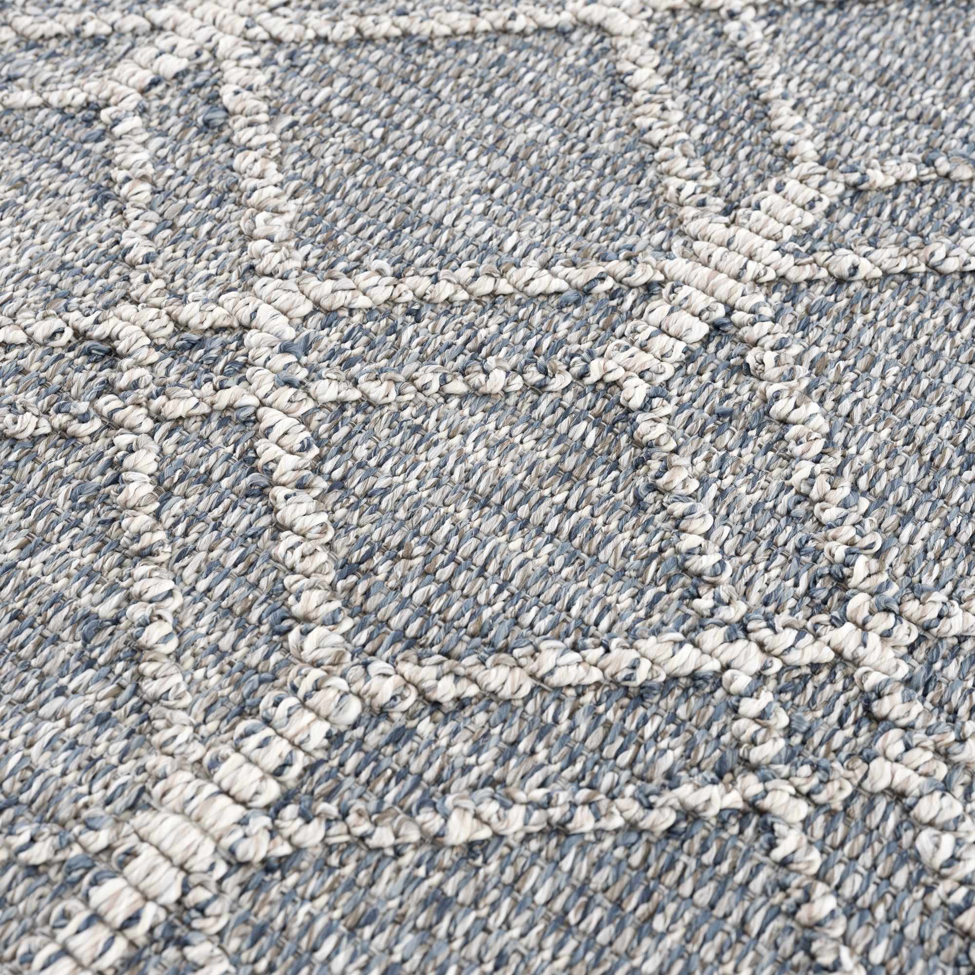Diah Gray Blue & Bone Outdoor Area Rug - Clearance - Image 13