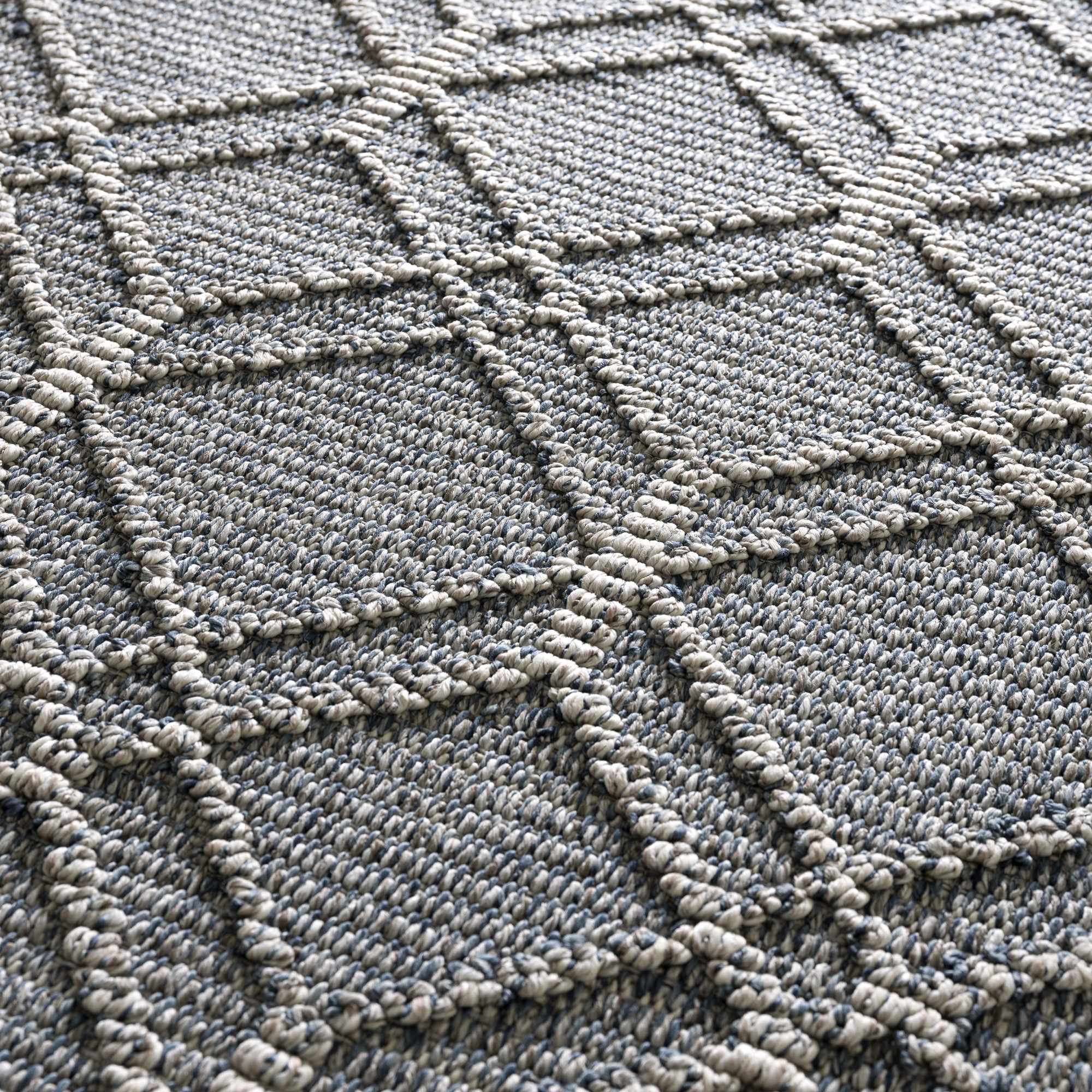 Diah Gray Blue & Bone Outdoor Area Rug - Clearance - Image 15