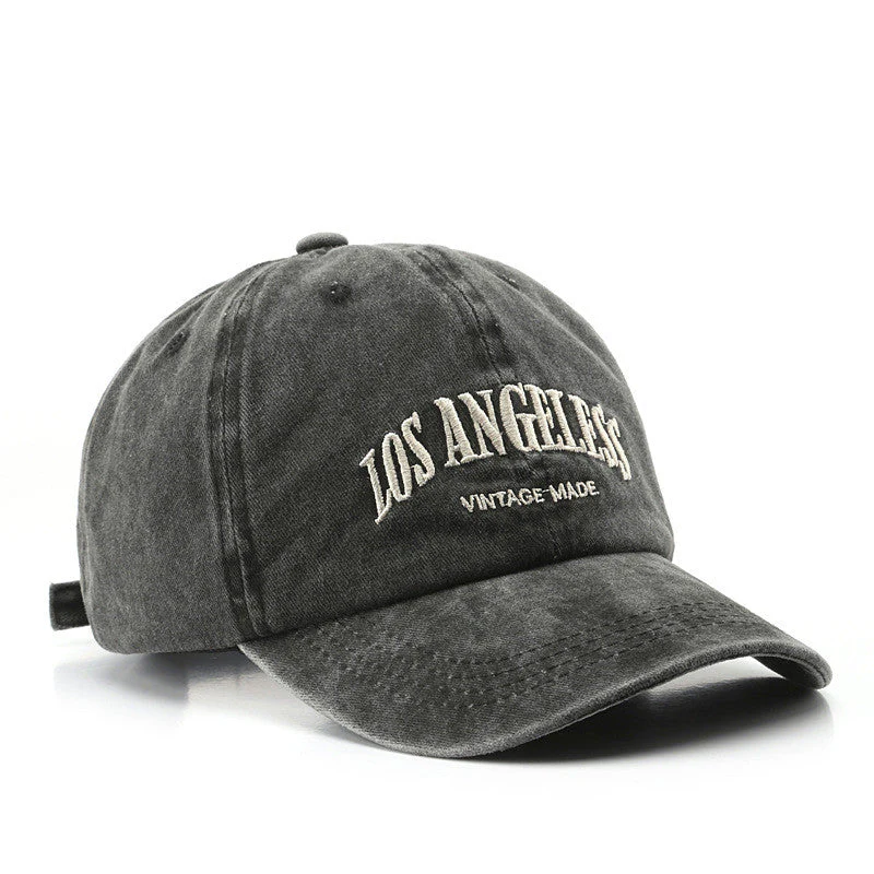 Distressed Satin Letter Embroidery Baseball Cap – Adjustable Unisex - Image 2