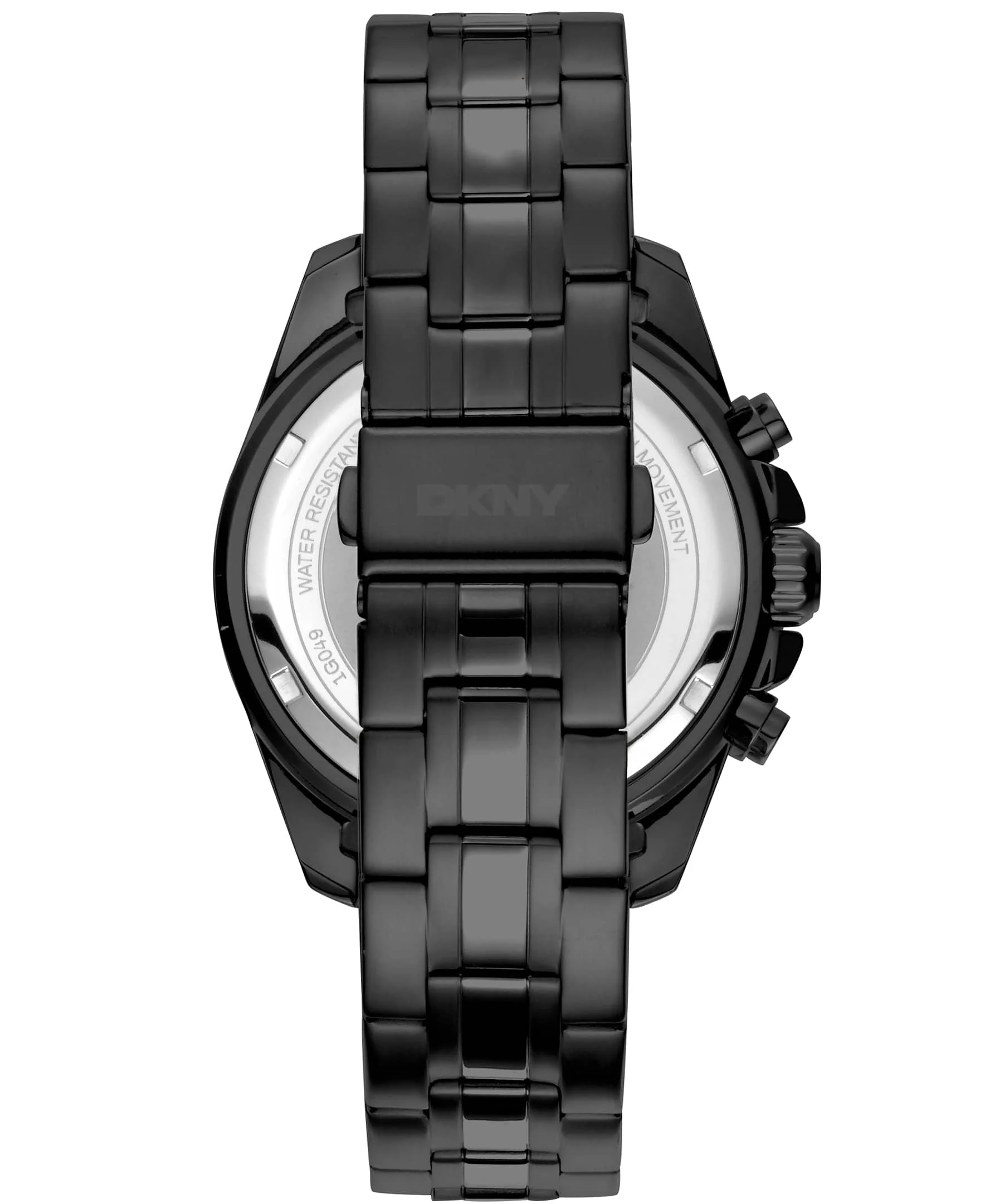 Dkny Men Watch, Black Color Case, Dark Blue Dial, Black Color Metal Bracelet, Chronograph, 10 Atm - Image 3