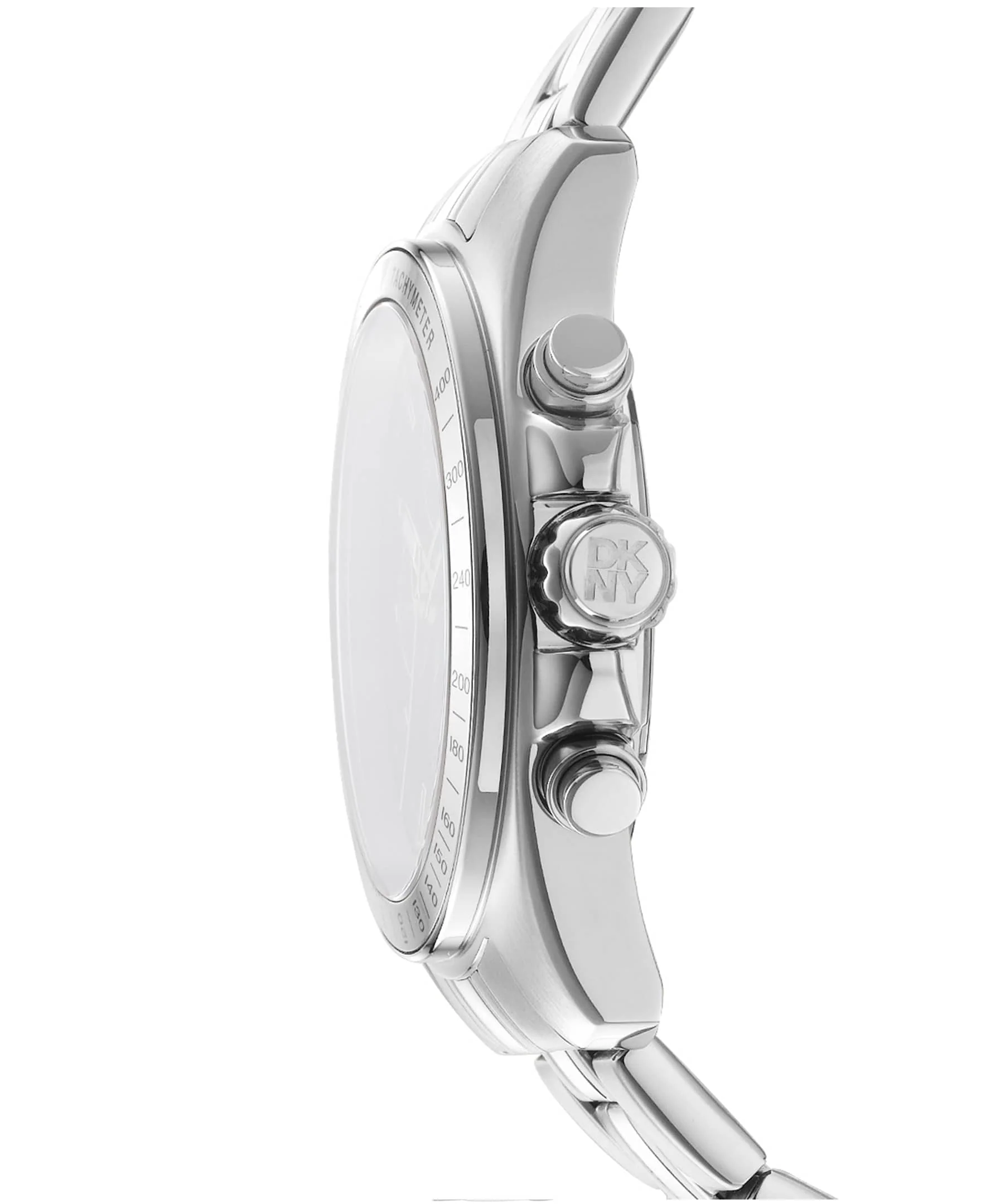 Dkny Men Watch, Silver Color Case, Black Dial, Stainless Steel Metal Bracelet, Chronograph, 10 Atm - Image 3