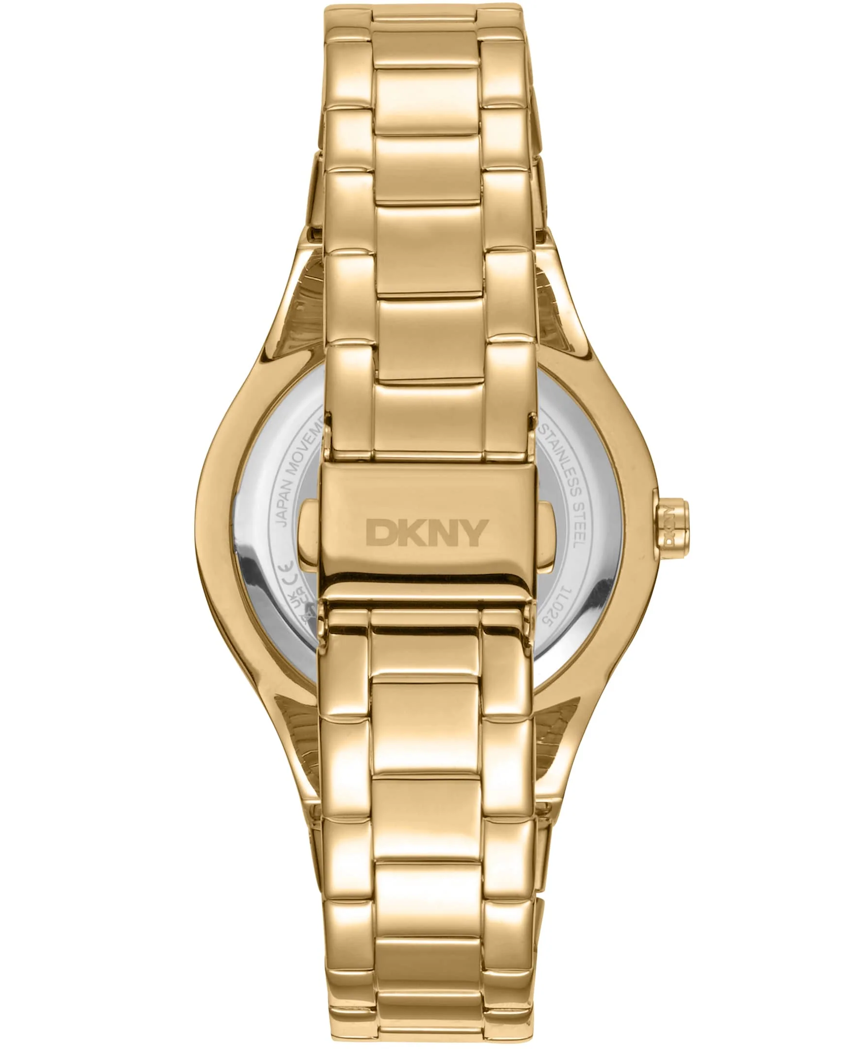 Dkny Women Watch, Gold Color Case, Silver Dial, Gold Color Metal Bracelet, 3 Hands, 5 Atm - Image 3