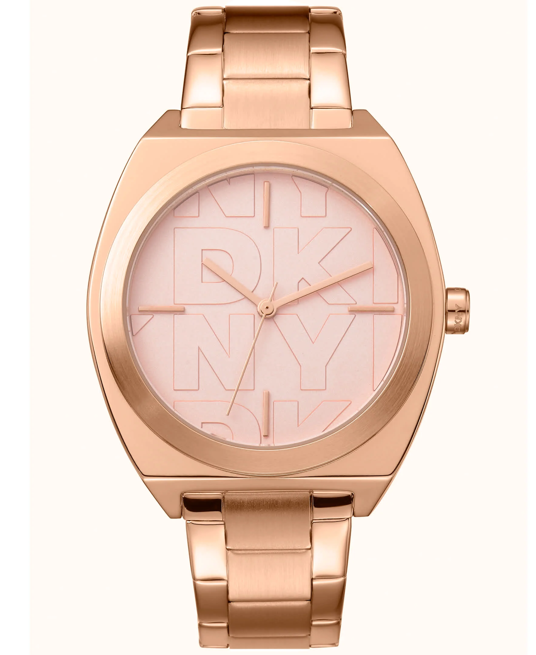 Dkny Women Watch, Rose Gold Color Case, Rose Gold Dial, Rose Gold Color Metal Bracelet, 3 Hands, 5 Atm - Image 3