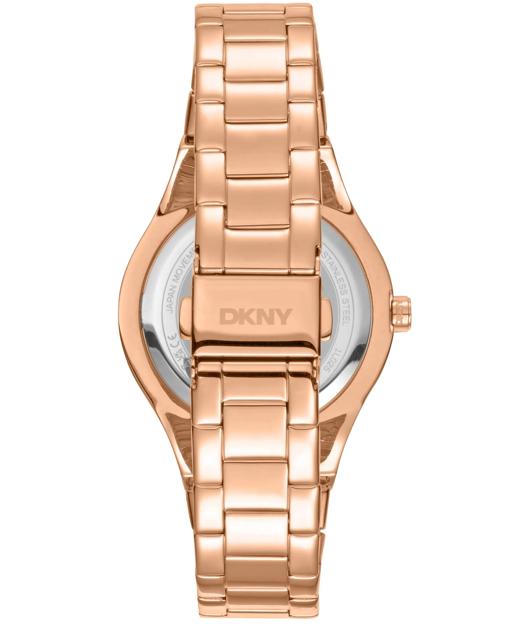 Dkny Women Watch, Rose Gold Color Case, Silver Dial, Rose Gold Color Metal Bracelet, 3 Hands, 5 Atm - Image 3