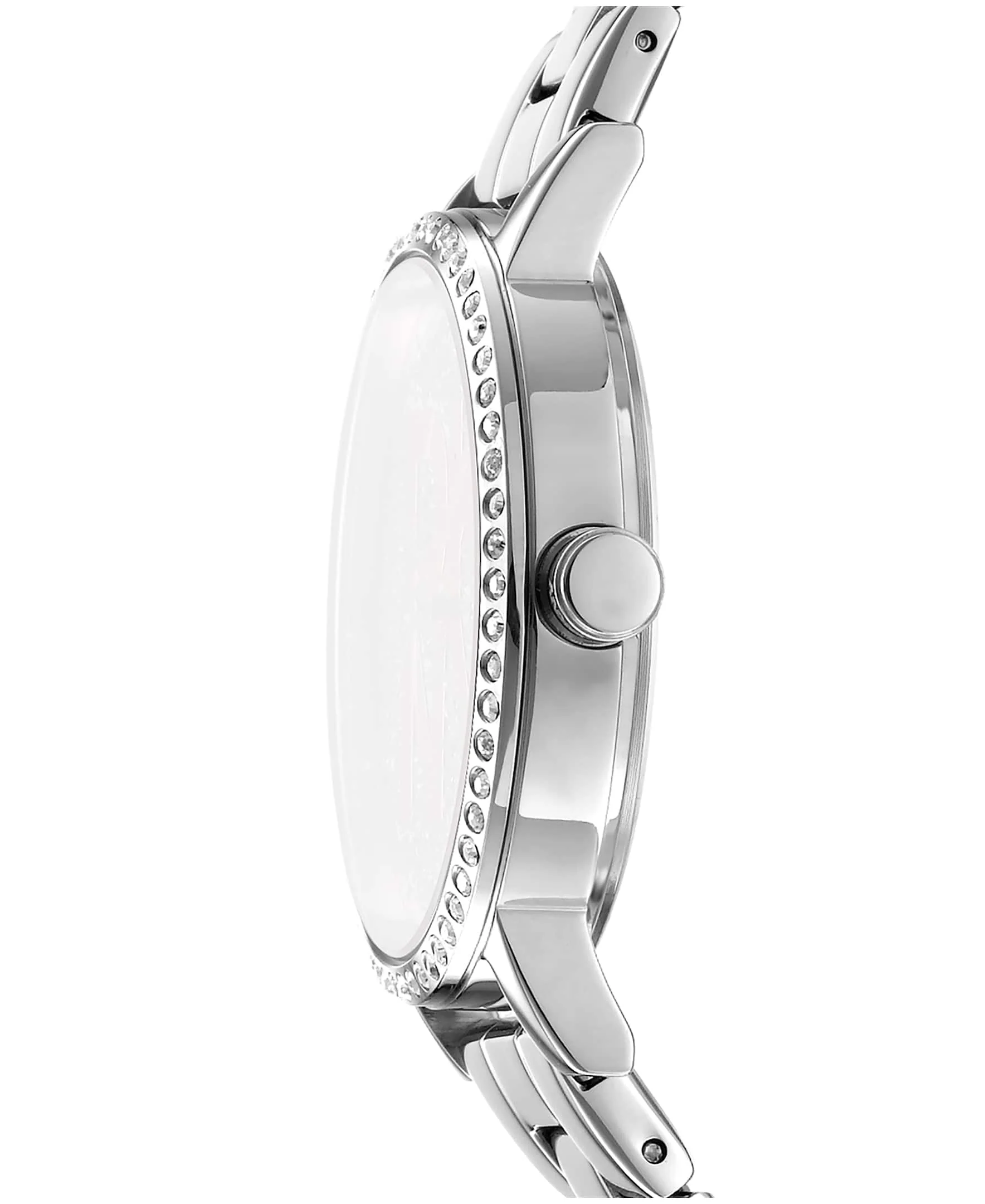 Dkny Women Watch, Silver Color Case, Silver Dial, Silver Color Metal Bracelet, 3 Hands, 5 Atm - Image 2