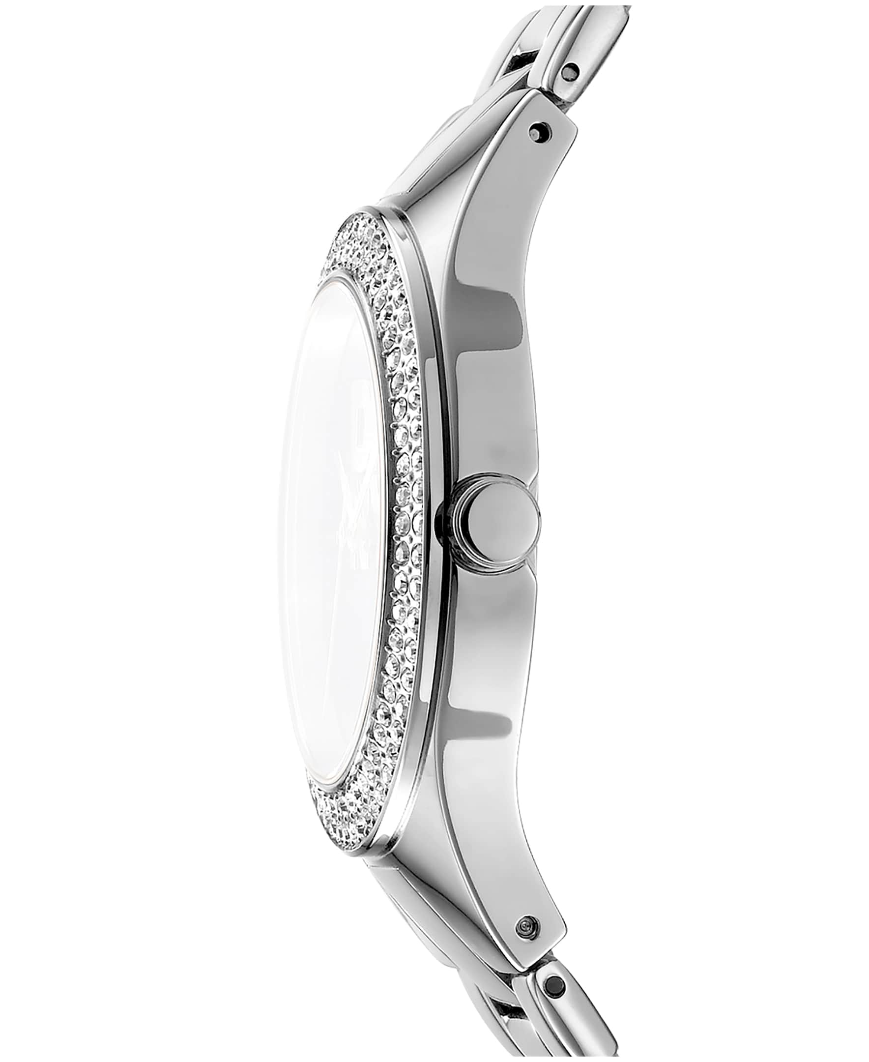 Dkny Women Watch, Silver Color Case, Silver Dial, Stainless Steel Metal Bracelet, 3 Hands, 5 Atm - Image 4