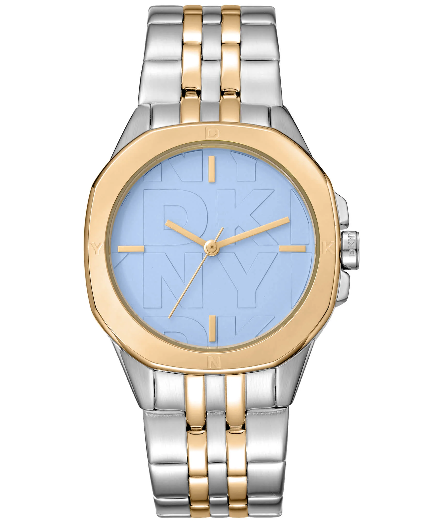 Dkny Women Watch, Two Tone Silver & Gold Color Case, Light Blue Dial, Two Tone Silver & Gold Color Metal Bracelet, 3 Hands, 5 Atm - Image 6