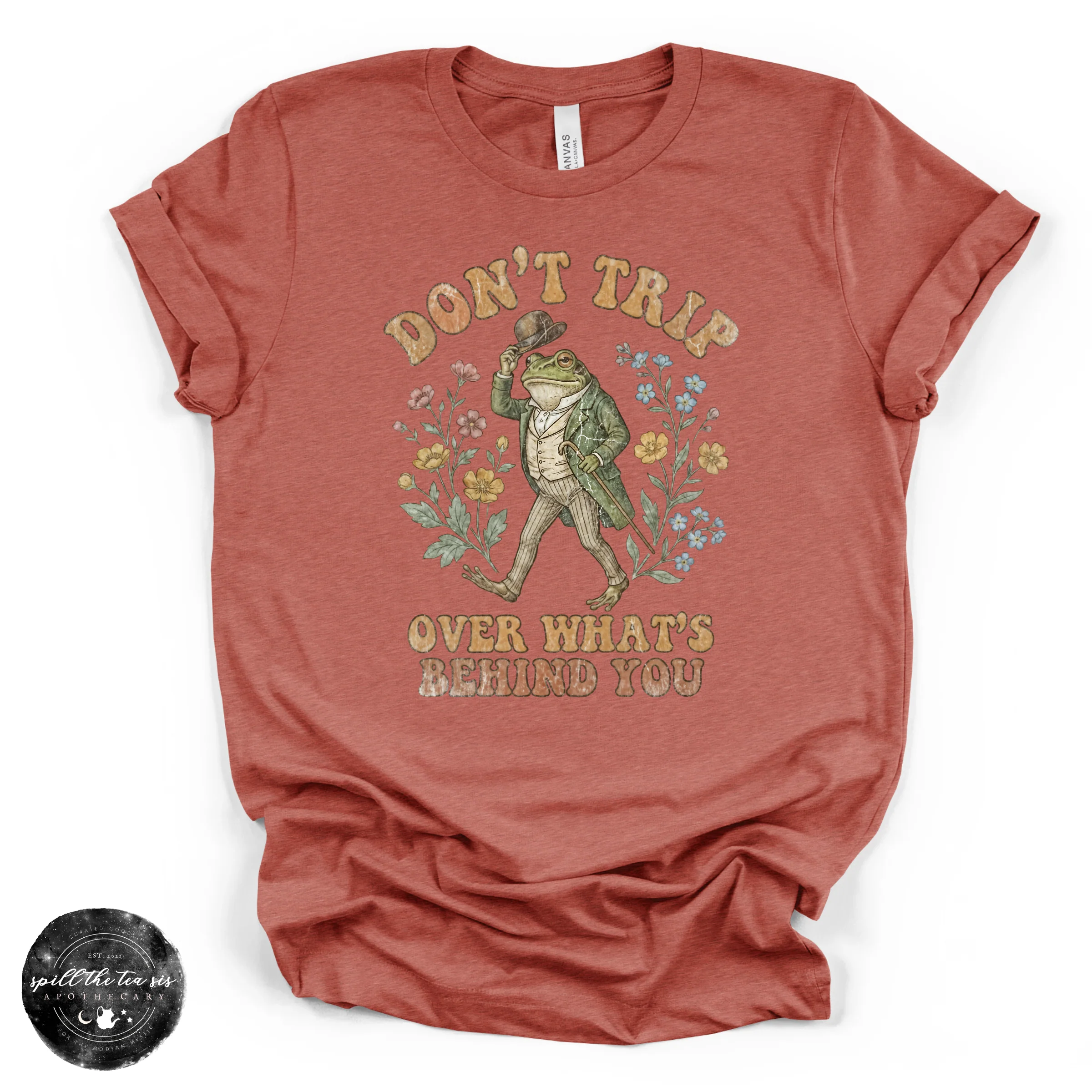 Don’t Trip Over What’s Behind You Tee | Inspirational Graphic T-Shirt - Image 2
