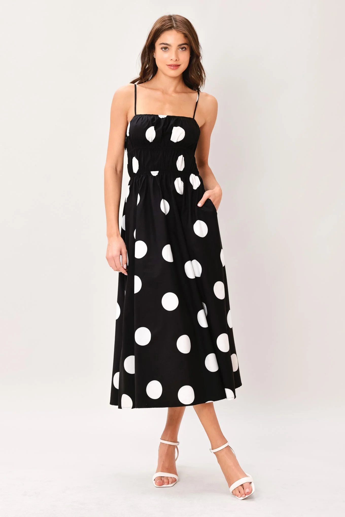 Dot Theory Woven Midi Dress - Image 3