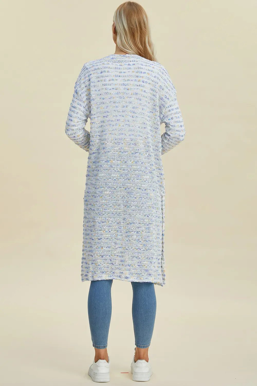 Double Take Full Size Open Front Longline Cardigan - Image 10