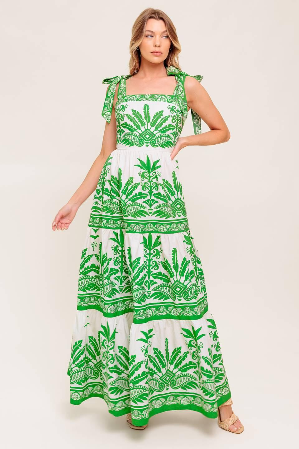 Dream Walker Olive Woven Maxi Dress - Image 6