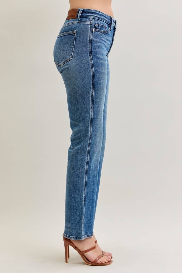 Drew - Mid Rise Slim Straight Rigid Magic Button-Fly Jeans - Image 4